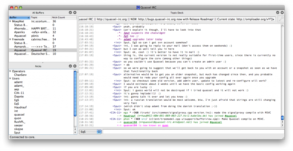 Quassel on MacOSX